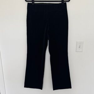 J.Crew Women's Black Velvet Pants - Size 4